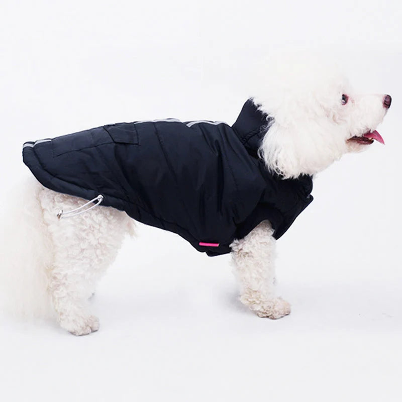 Dog Winter Coat Insulating Cotton Lining Reflective Strips