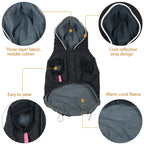 Dog Winter Coat Insulating Cotton Lining Reflective Strips