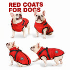 Dog Winter Coat Waterproof Fleece-Lined Built-In Harness