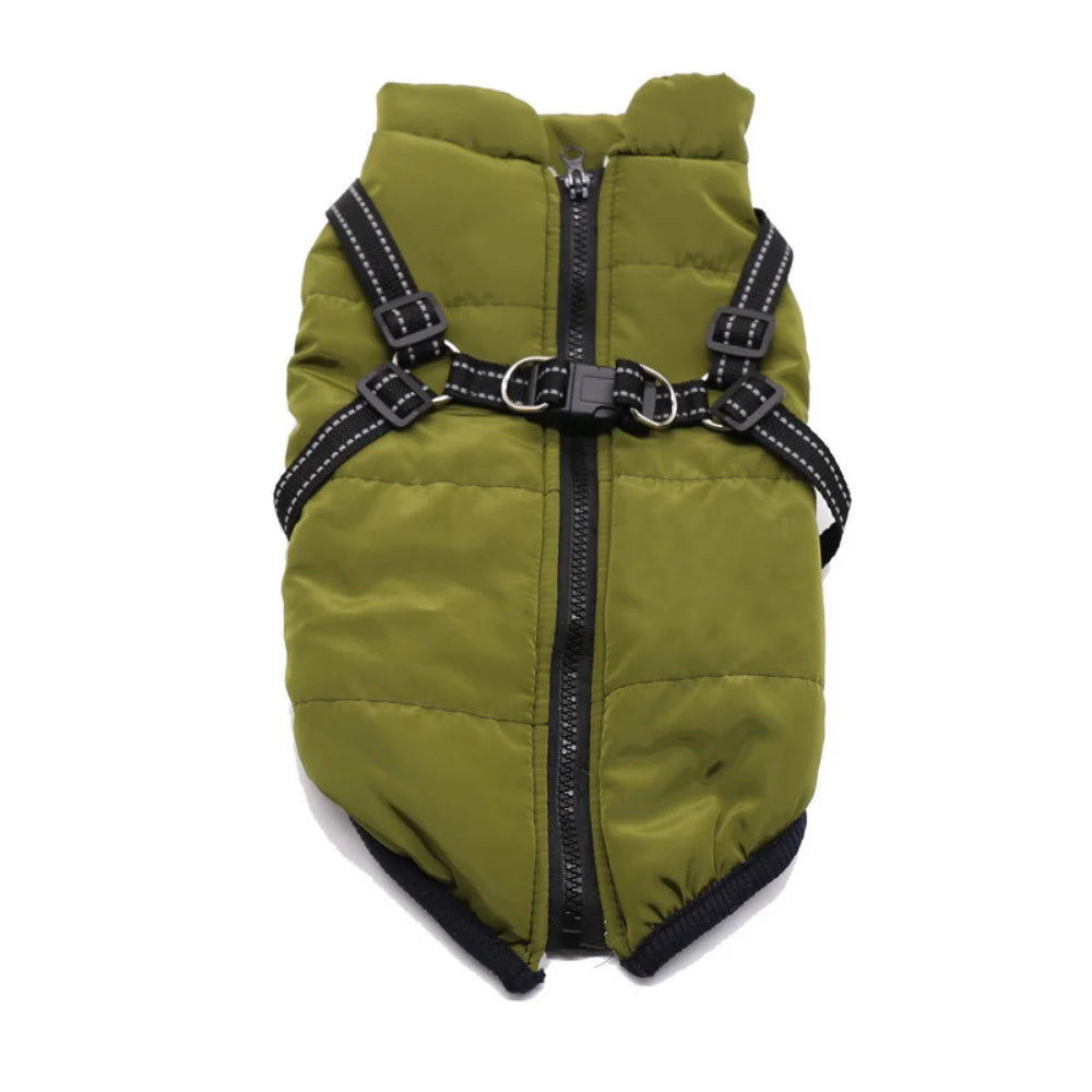 Dog Winter Jacket 3-in-1 Removable Liner & Wind-Resistant Shell
