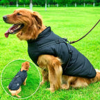 Dog Winter Jacket Waterproof Sherpa-Fleece Lined Built-In Harness