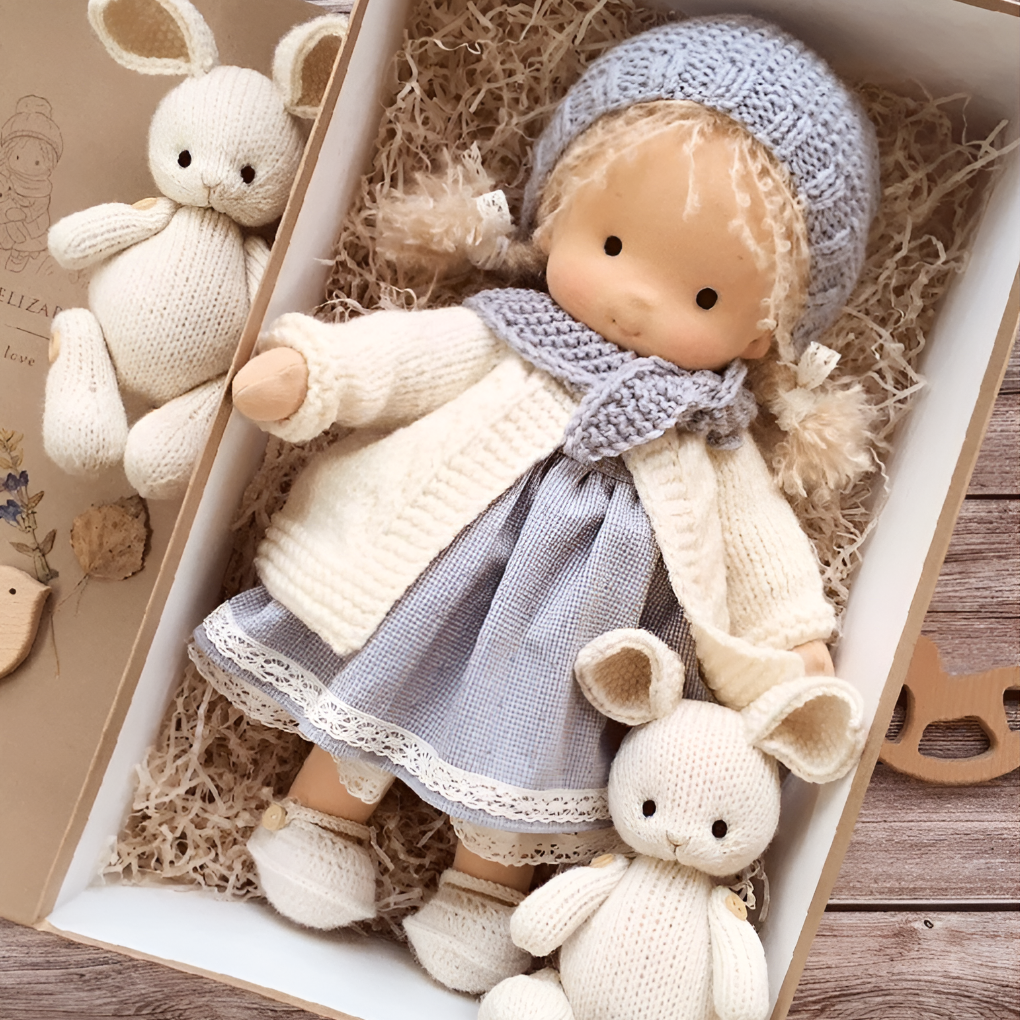 Doll Waldorf-Inspired Handmade Hypoallergenic Cotton & Wool