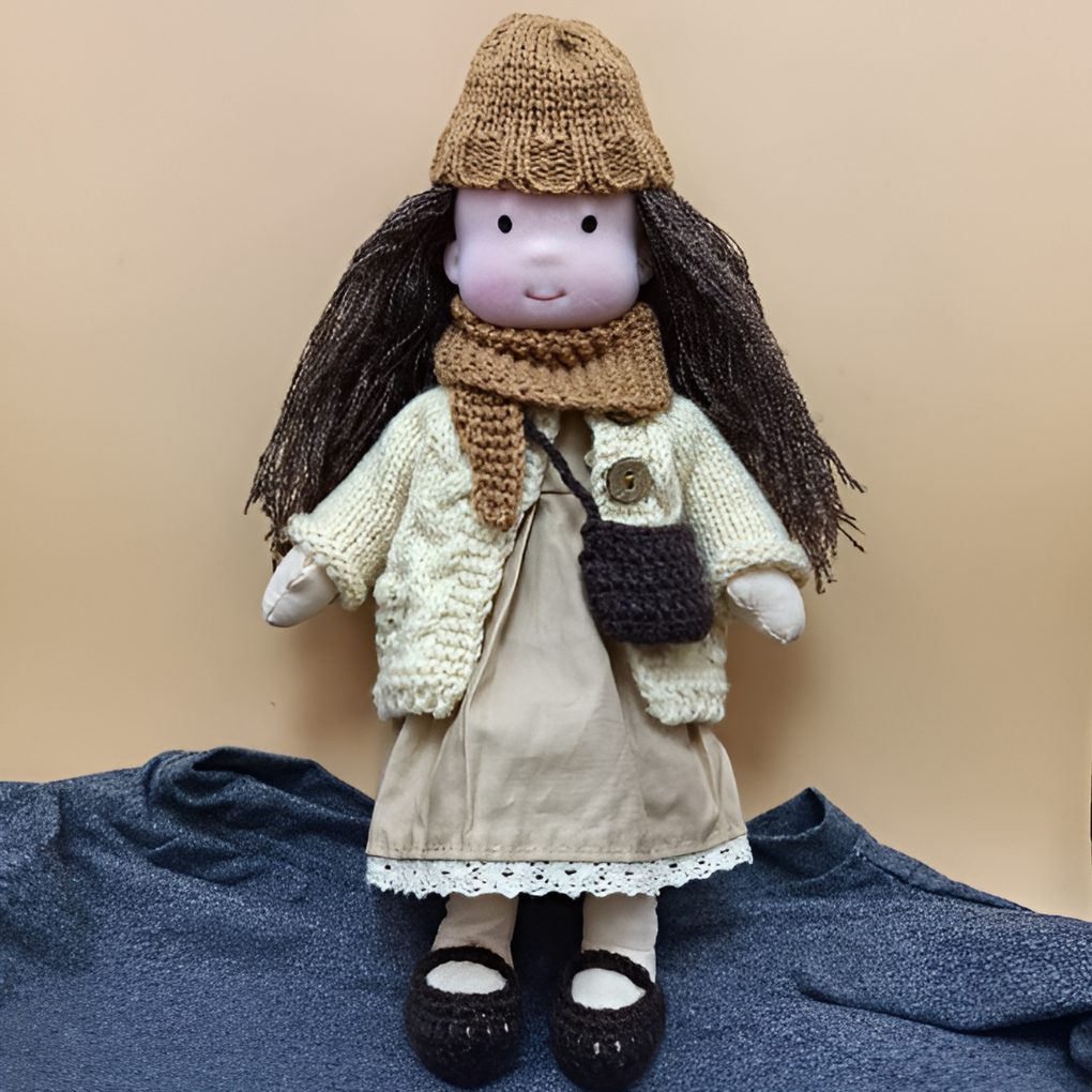 Doll Waldorf-Inspired Handmade Hypoallergenic Cotton & Wool