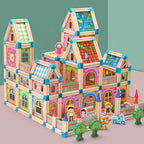 Dollhouse Set Wooden DIY Modular 268-298 Pieces