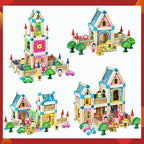 Dollhouse Set Wooden DIY Modular 268-298 Pieces