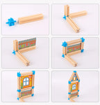 Dollhouse Set Wooden DIY Modular 268-298 Pieces