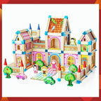 Dollhouse Set Wooden DIY Modular 268-298 Pieces