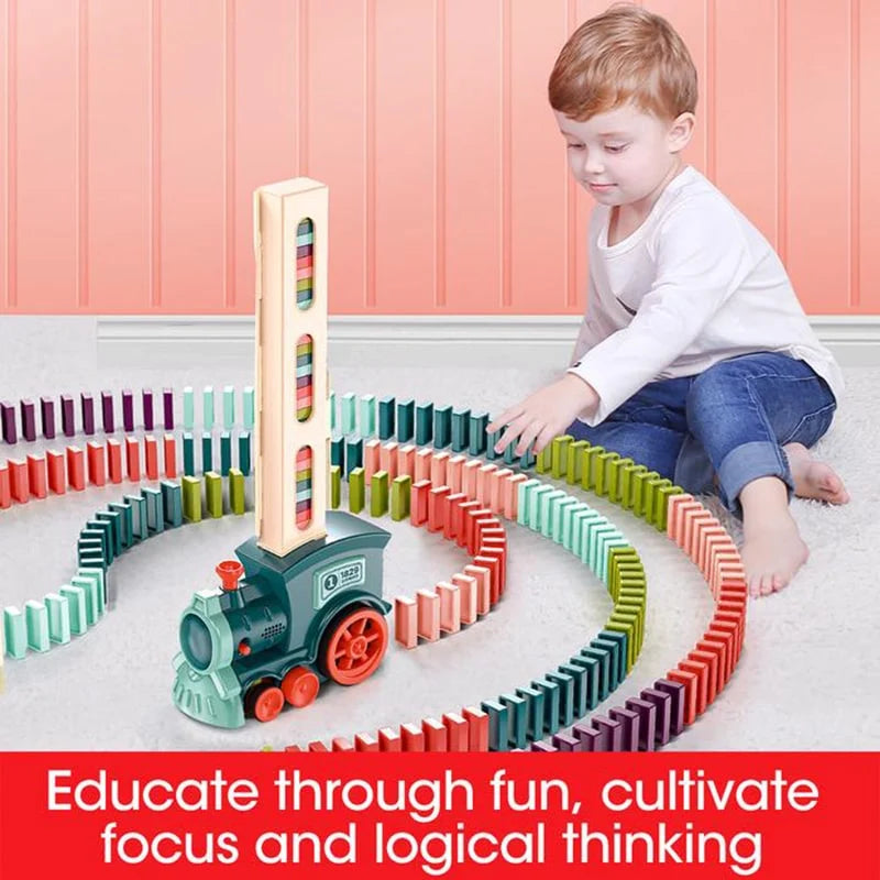 Domino Train Automatic Steerable Hopper 60 Piece Set