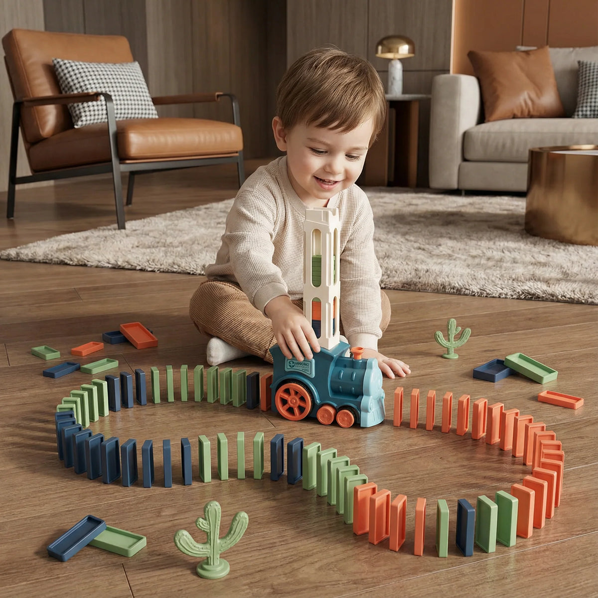 Domino Train Motorized Placement & Reusable Cartridge