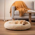Donut Pet Bed Orthopedic Faux Fur Machine Washable