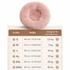 Donut Pet Bed Orthopedic Faux Fur Machine Washable