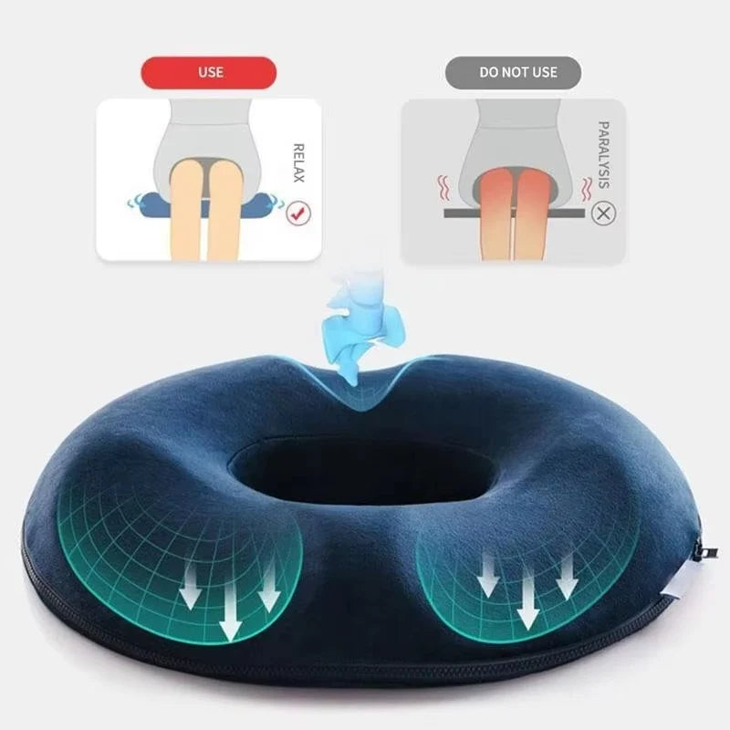 Donut Seat Cushion High Density Memory Foam Tailbone Relief