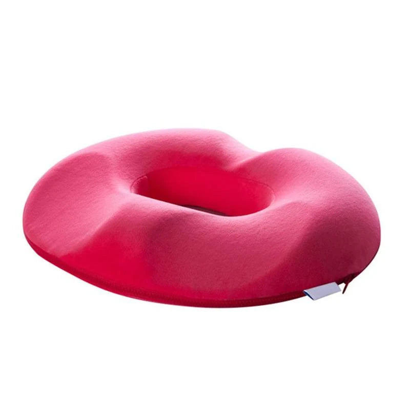 Donut Seat Cushion Memory Foam Pressure-Relief Cutout Washable Cover