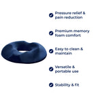 Donut Seat Cushion Memory Foam Washable Cover