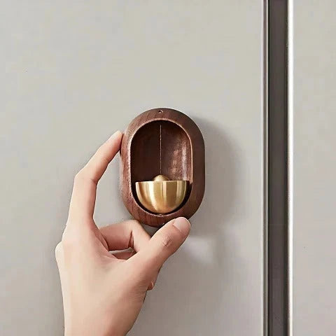 Door Chime Wooden Soft Tone Magnetic & Adhesive Mount