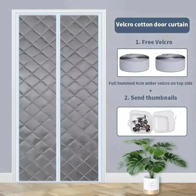 Door Curtain Self-Closing Magnetic Thermal Insulated & Waterproof