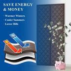 Door Curtain Self-Closing Magnetic Thermal Insulated & Waterproof