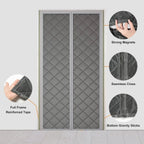 Door Curtain Self-Closing Magnetic Thermal Insulated & Waterproof