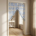Door Curtain Sheer Embroidered Adjustable Telescopic Rod