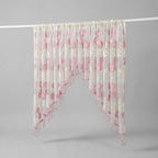 Door Curtain Sheer Embroidered Adjustable Telescopic Rod