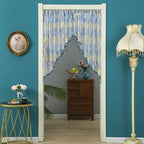 Door Curtain Sheer Embroidered Adjustable Telescopic Rod