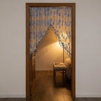 Door Curtain Sheer Embroidered Adjustable Telescopic Rod