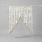 Door Curtain Sheer Embroidered Adjustable Telescopic Rod