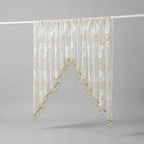 Door Curtain Sheer Embroidered Adjustable Telescopic Rod