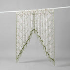 Door Curtain Sheer Embroidered Adjustable Telescopic Rod