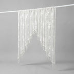 Door Curtain Sheer Embroidered Adjustable Telescopic Rod
