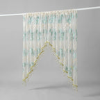 Door Curtain Sheer Embroidered Adjustable Telescopic Rod