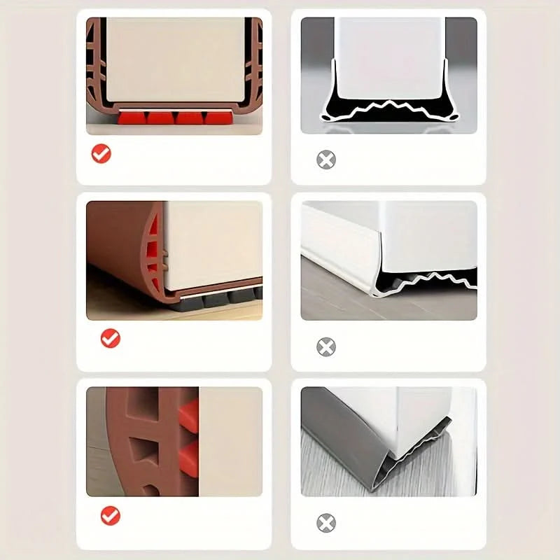 Door Draft Stopper Adjustable Fit Foam-Filled Polyester Energy Efficient