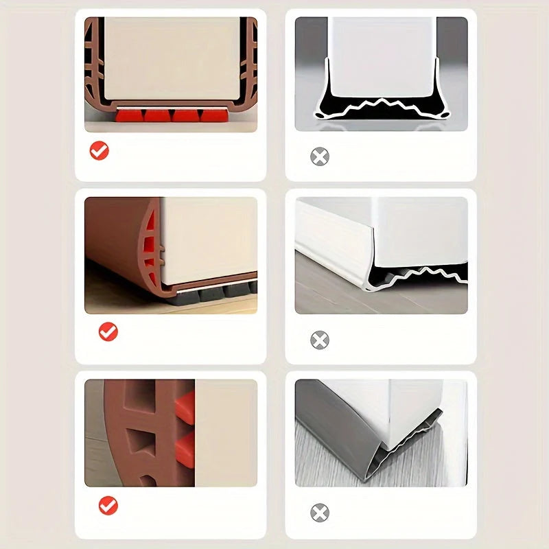 Door Draft Stopper Adjustable No-Install Thermal & Noise-Reducing