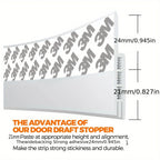 Door Draft Strip Self-Adhesive Silicone Soundproof