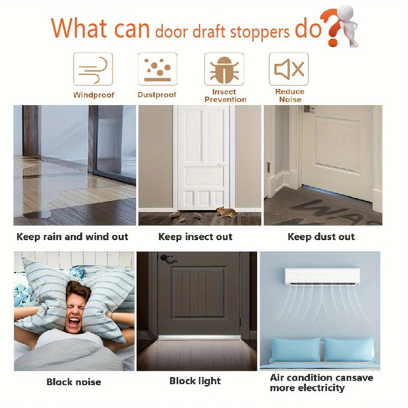 Door Draft Strip Self-Adhesive Silicone Soundproof