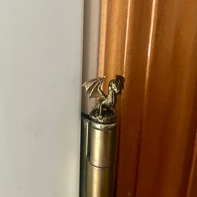 Door Hinge Sculpture Handcrafted Bronze Magnetic Mount
