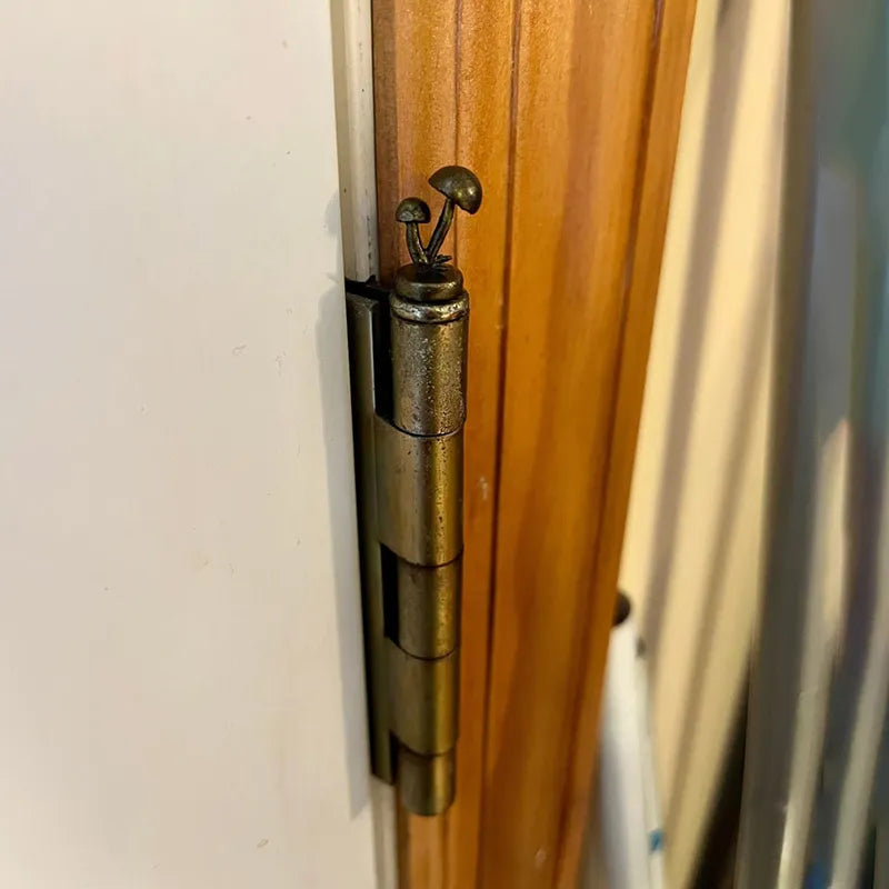 Door Hinge Sculpture Handcrafted Bronze Magnetic Mount