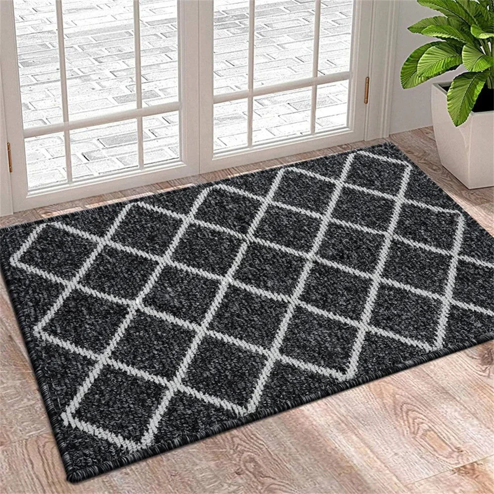 Door Mat Dirt Trapping Non-Slip Rubber Backing Indoor & Outdoor