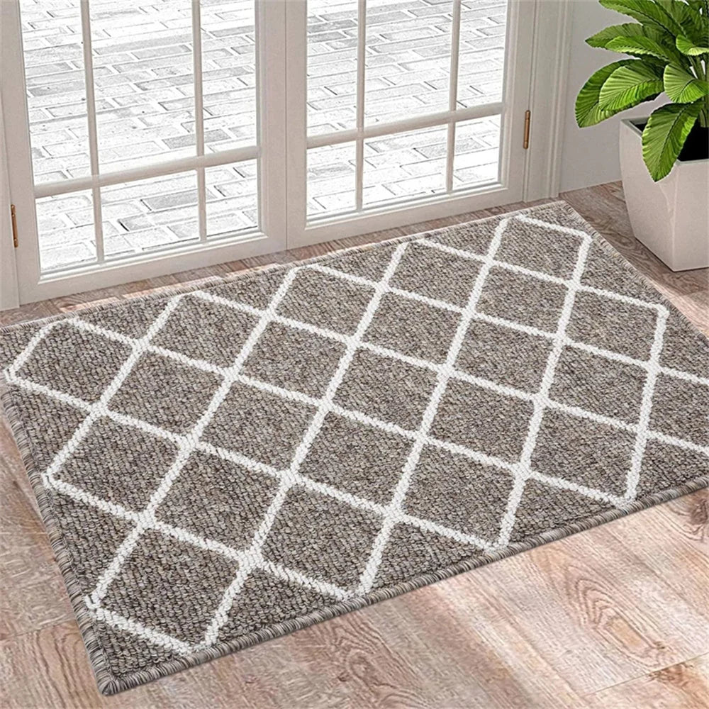 Door Mat Dirt Trapping Non-Slip Rubber Backing Indoor & Outdoor