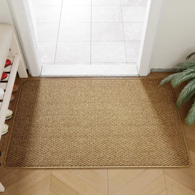 Door Mat Faux Jute Non-Slip Rubber Backing