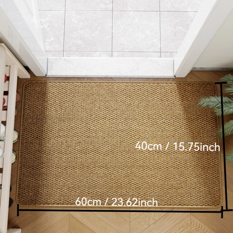 Door Mat Faux Jute Non-Slip Rubber Backing