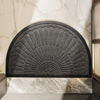 Door Mat Half-Round Textured Surface & Non-Slip Rubber Backing