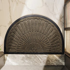 Door Mat Half-Round Textured Surface & Non-Slip Rubber Backing