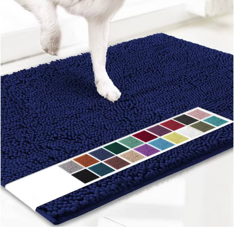 Door Mat Microfiber Chenille Non-Slip Machine Washable