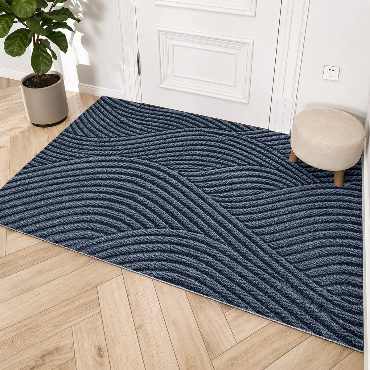 Door Mat Textured Dirt Trapper Non-Slip Rubber Base