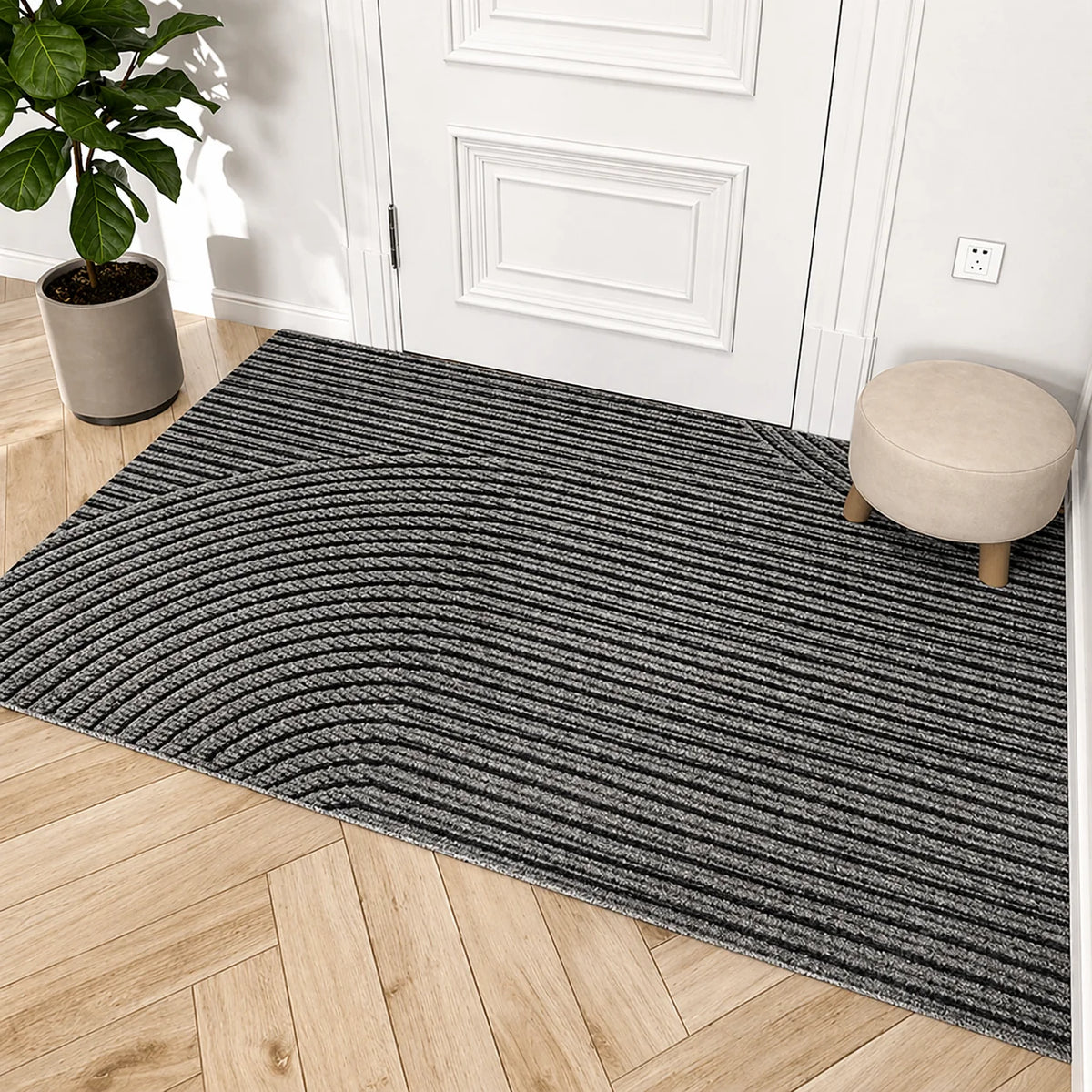 Door Mat Textured Dirt Trapper Non-Slip Rubber Base