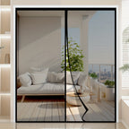 Door Screen Magnetic Auto Close Fiberglass Mesh No Drill