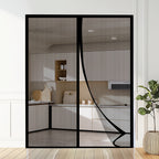 Door Screen Magnetic Auto Close Fiberglass Mesh No Drill