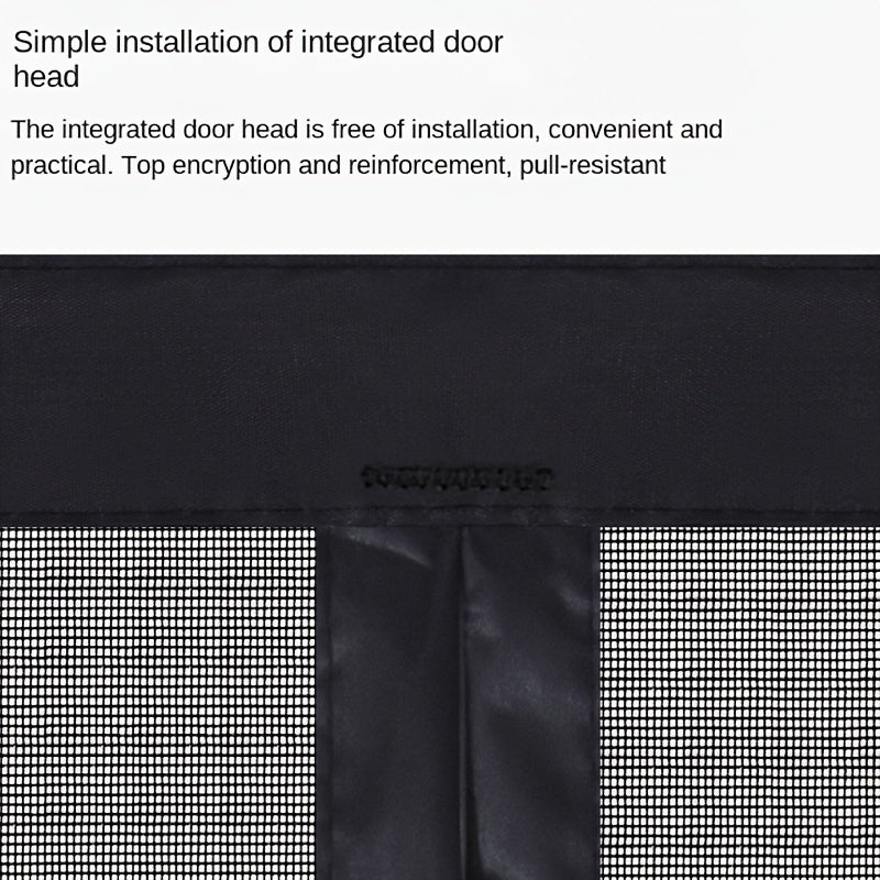 Door Screen Magnetic Auto Close Fiberglass Mesh No Drill