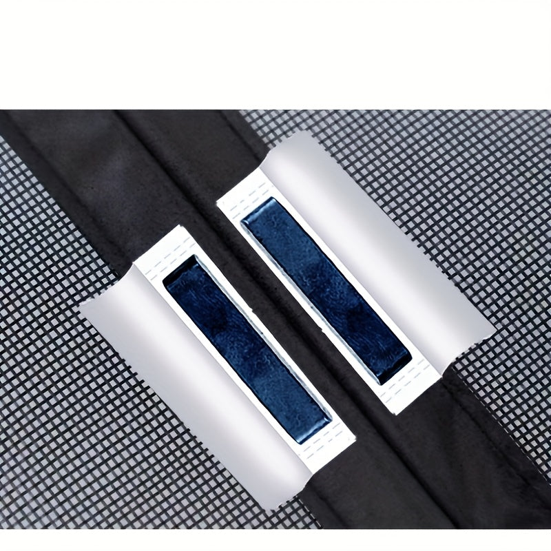 Door Screen Magnetic Auto Close Fiberglass Mesh No Drill